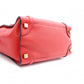 CELINE Luggage Micro Shopper Handbag, Leather, Red, Tote Bag