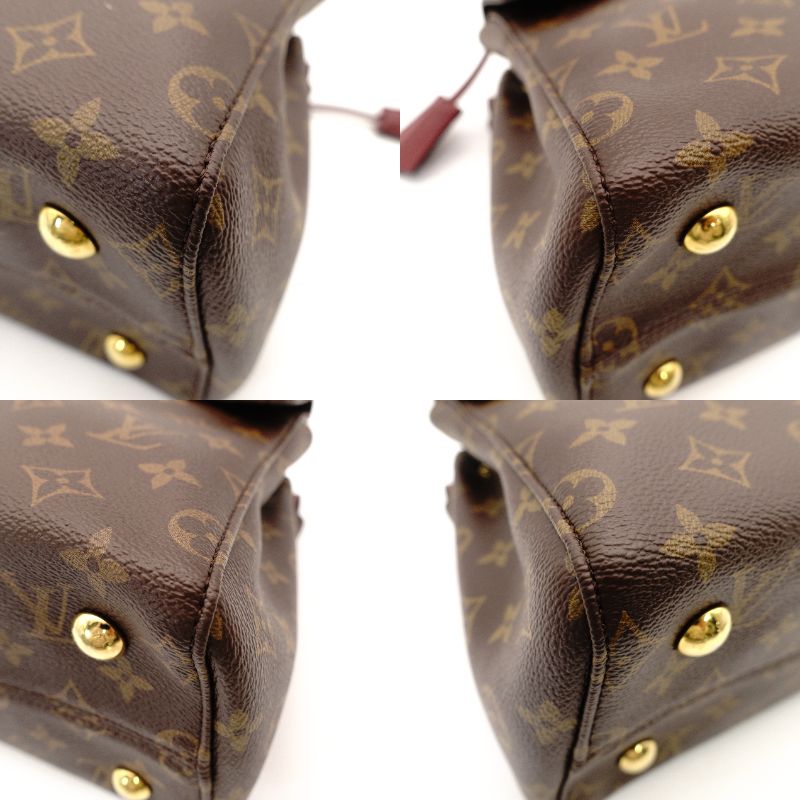 LOUIS VUITTON Venus Bag Tote Monogram Canvas Handbag Bordeaux Brown Leather 2-Way PVC 7-10-972