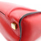 CELINE Luggage Micro Shopper Handbag, Leather, Red, Tote Bag