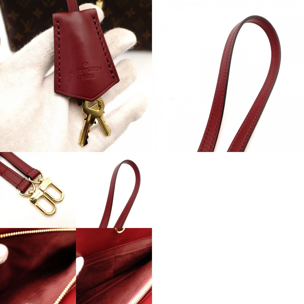 LOUIS VUITTON Venus Bag Tote Monogram Canvas Handbag Bordeaux Brown Leather 2-Way PVC 7-10-972