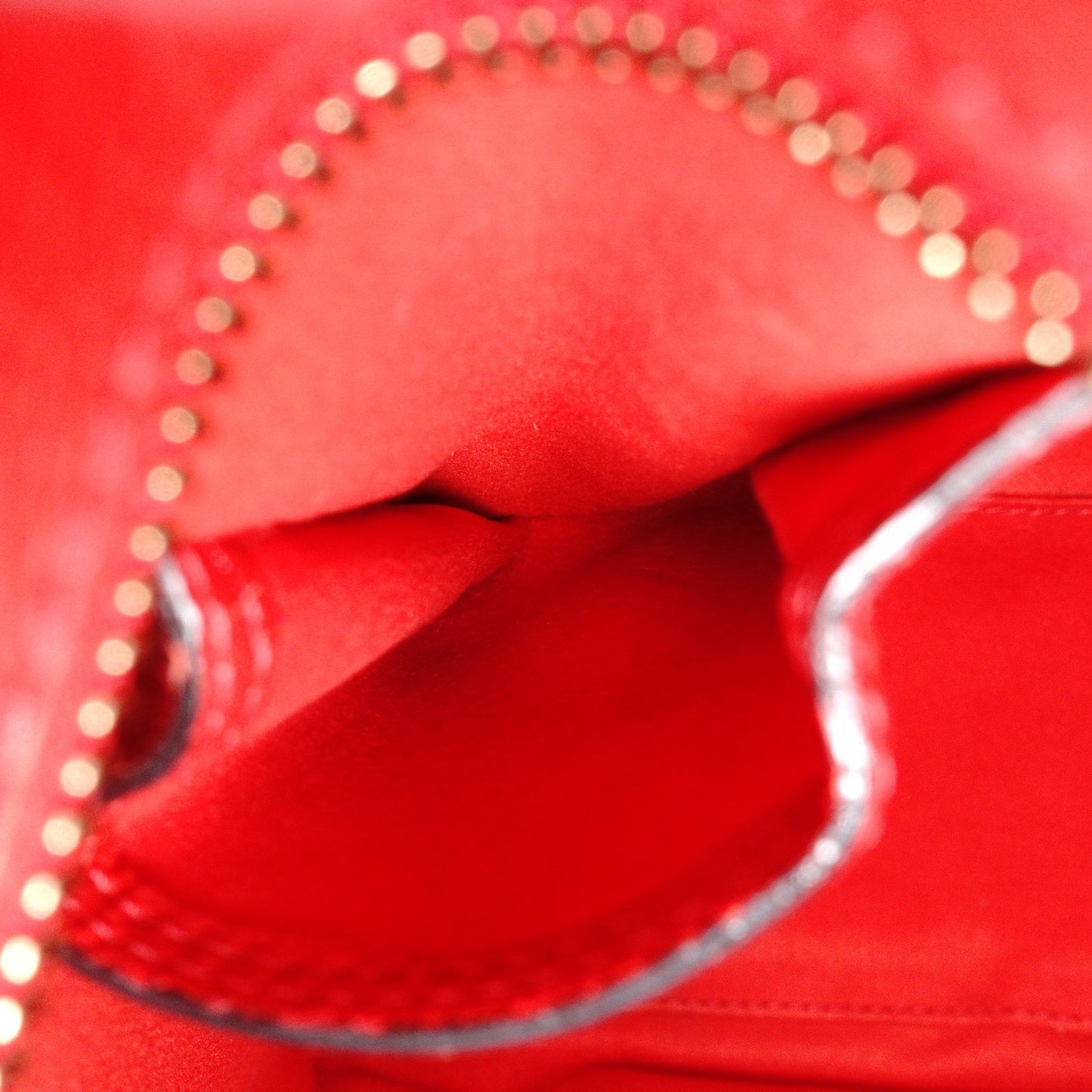 CELINE Luggage Micro Shopper Handbag, Leather, Red, Tote Bag