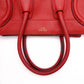 CELINE Luggage Micro Shopper Handbag, Leather, Red, Tote Bag