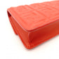 Unused Fendi Baguette Chain Shoulder Bag Orange FF Logo Leather Crossbody 2-Way
