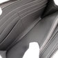 PRADA Saffiano Leather Long Wallet, Gray with Silver Hardware