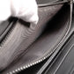 PRADA Saffiano Leather Long Wallet, Gray with Silver Hardware