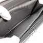 PRADA Saffiano Leather Long Wallet, Gray with Silver Hardware