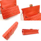 Unused Fendi Baguette Chain Shoulder Bag Orange FF Logo Leather Crossbody 2-Way
