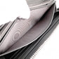 PRADA Saffiano Leather Long Wallet, Gray with Silver Hardware