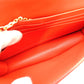 Unused Fendi Baguette Chain Shoulder Bag Orange FF Logo Leather Crossbody 2-Way