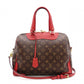 LOUIS VUITTON Retiro PM Handbag, Boston, 2-Way, Leather/PVC, Brown/Red, Women's