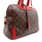 LOUIS VUITTON Retiro PM Handbag, Boston, 2-Way, Leather/PVC, Brown/Red, Women's