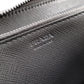 PRADA Saffiano Leather Long Wallet, Gray with Silver Hardware