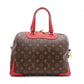 LOUIS VUITTON Retiro PM Handbag, Boston, 2-Way, Leather/PVC, Brown/Red, Women's