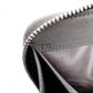 PRADA Saffiano Leather Long Wallet, Gray with Silver Hardware