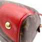 LOUIS VUITTON Retiro PM Handbag, Boston, 2-Way, Leather/PVC, Brown/Red, Women's