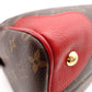 LOUIS VUITTON Retiro PM Handbag, Boston, 2-Way, Leather/PVC, Brown/Red, Women's