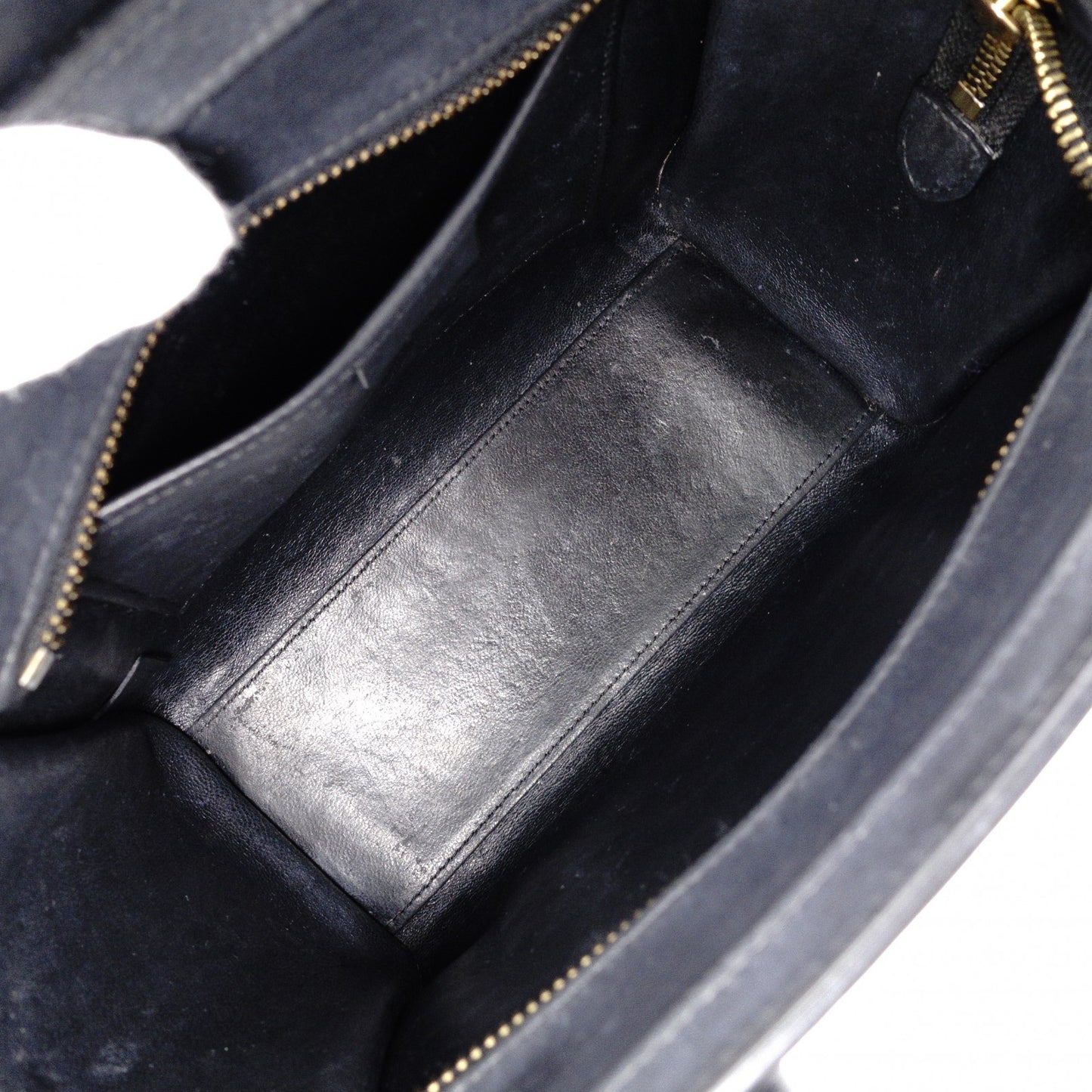 CELINE Luggage Nano Handbag, Leather, Black, 2-Way Crossbody/Shoulder Bag