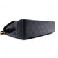 CHANEL W-Flap Quilted Shoulder Bag Leather Black