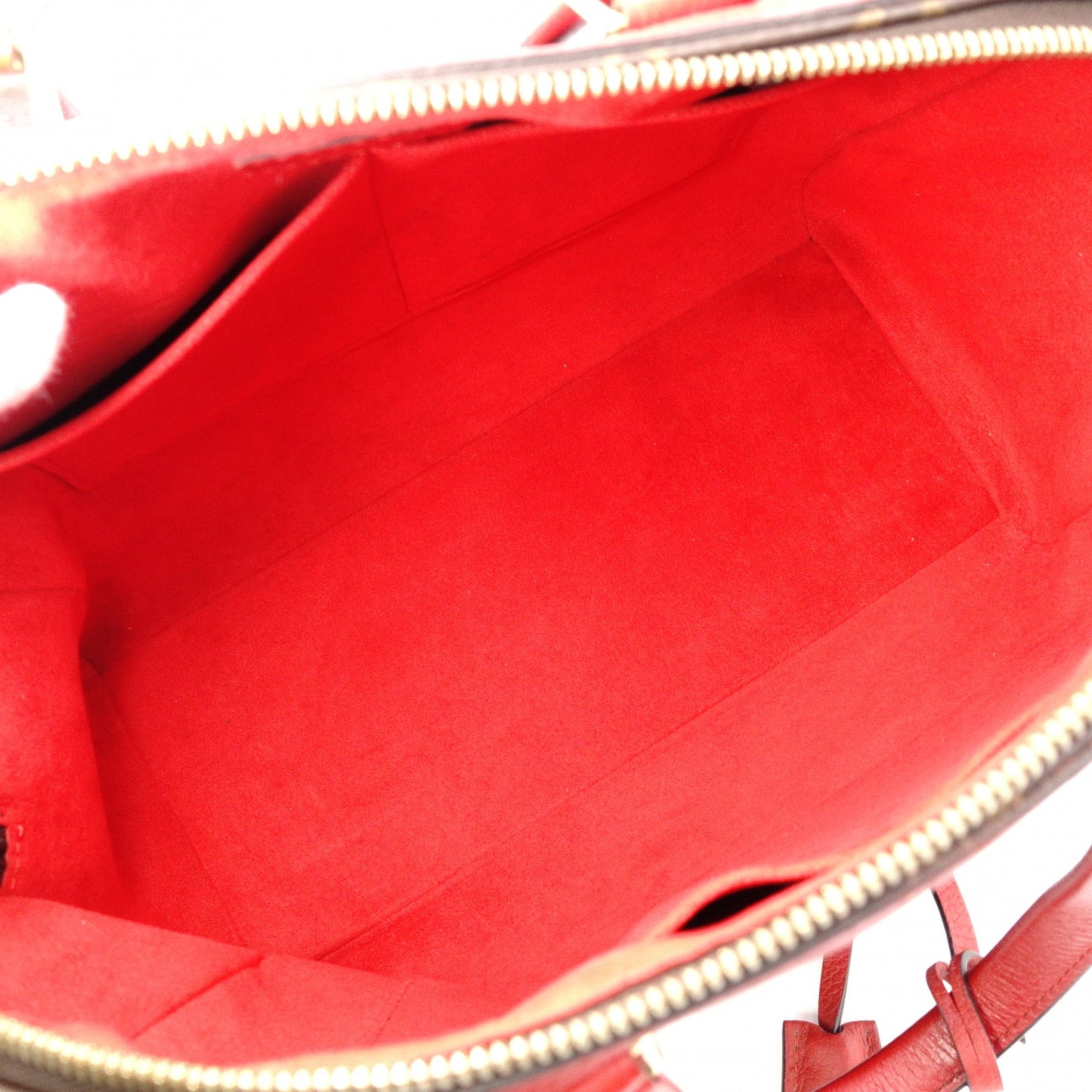 LOUIS VUITTON Retiro PM Handbag, Boston, 2-Way, Leather/PVC, Brown/Red, Women's