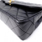 CHANEL W-Flap Quilted Shoulder Bag Leather Black