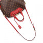 LOUIS VUITTON Retiro PM Handbag, Boston, 2-Way, Leather/PVC, Brown/Red, Women's