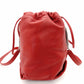 SAINT LAURENT Teddy Small Drawstring Shoulder Bag Red Leather Red Chain Crossbody 7-11-378
