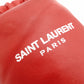 SAINT LAURENT Teddy Small Drawstring Shoulder Bag Red Leather Red Chain Crossbody 7-11-378