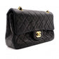 CHANEL W Flap Matelassé Lambskin Classic Shoulder Bag, Leather, Black, Gold Hardware, Crossbody