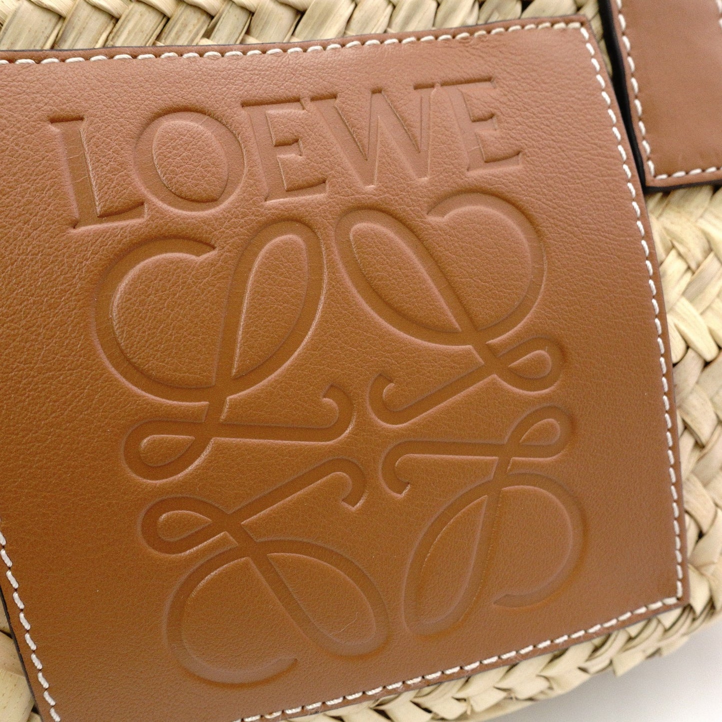 LOEWE Basket Bag, Anagram Handbag, Straw, Beige, Brown, Wicker Bag