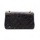 CHANEL W Flap Matelassé Lambskin Classic Shoulder Bag, Leather, Black, Gold Hardware, Crossbody