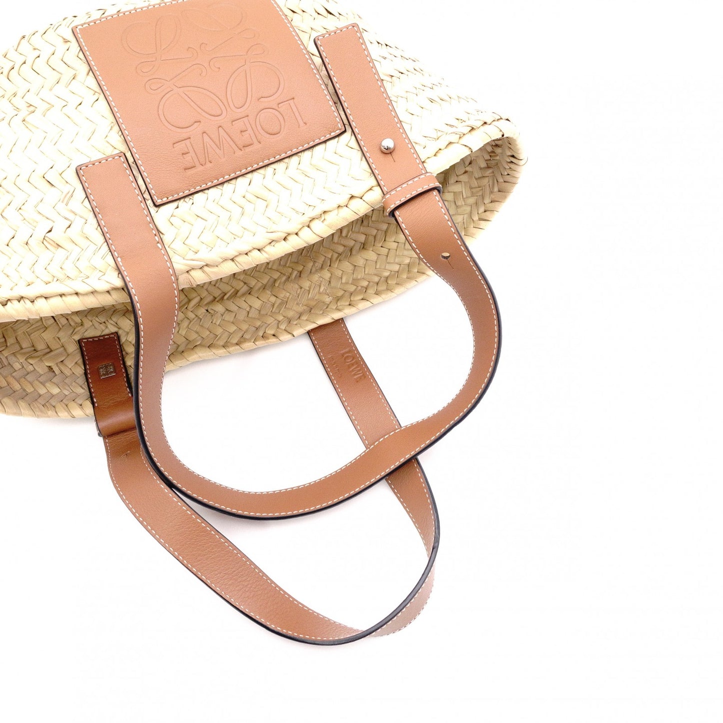 LOEWE Basket Bag, Anagram Handbag, Straw, Beige, Brown, Wicker Bag