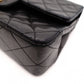 CHANEL W Flap Matelassé Lambskin Classic Shoulder Bag, Leather, Black, Gold Hardware, Crossbody