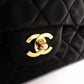 CHANEL W Flap Matelassé Lambskin Classic Shoulder Bag, Leather, Black, Gold Hardware, Crossbody