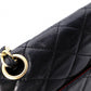 CHANEL W-Flap Quilted Shoulder Bag Leather Black