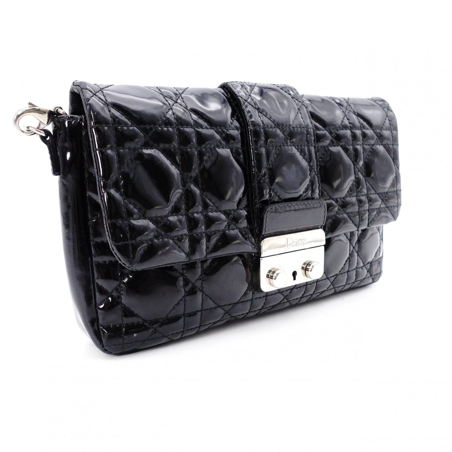 Christian Dior Lady Dior New Lock Wallet Chain Black