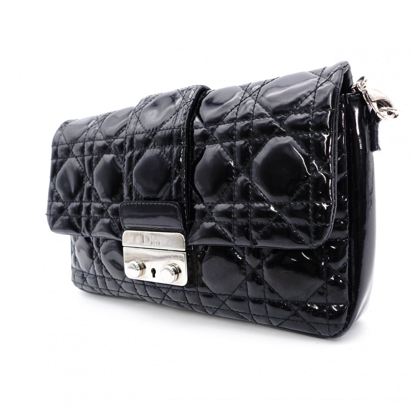 Christian Dior Lady Dior New Lock Wallet Chain Black