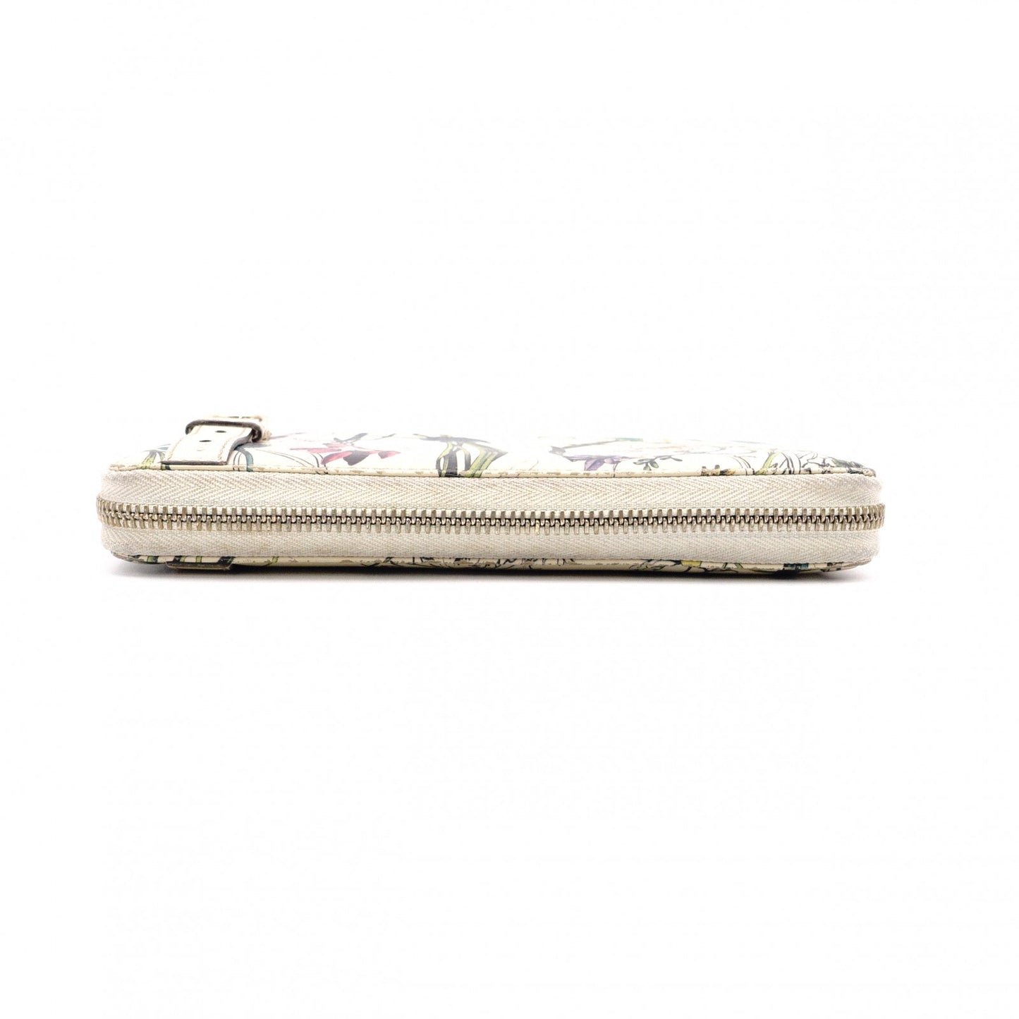 GUCCI Flora Long Wallet, Leather, Beige