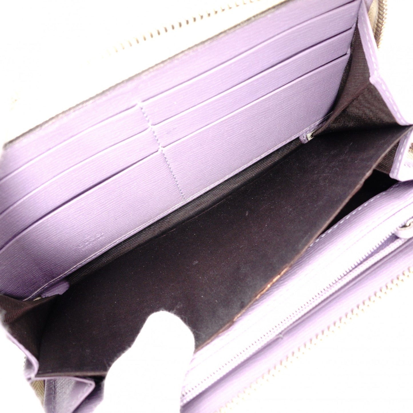 GUCCI Flora Long Wallet, Leather, Beige