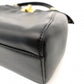 FENDI Mini Peekaboo Handbag Black Leather 2-Way Crossbody Black Gold Hardware 7-10-1013