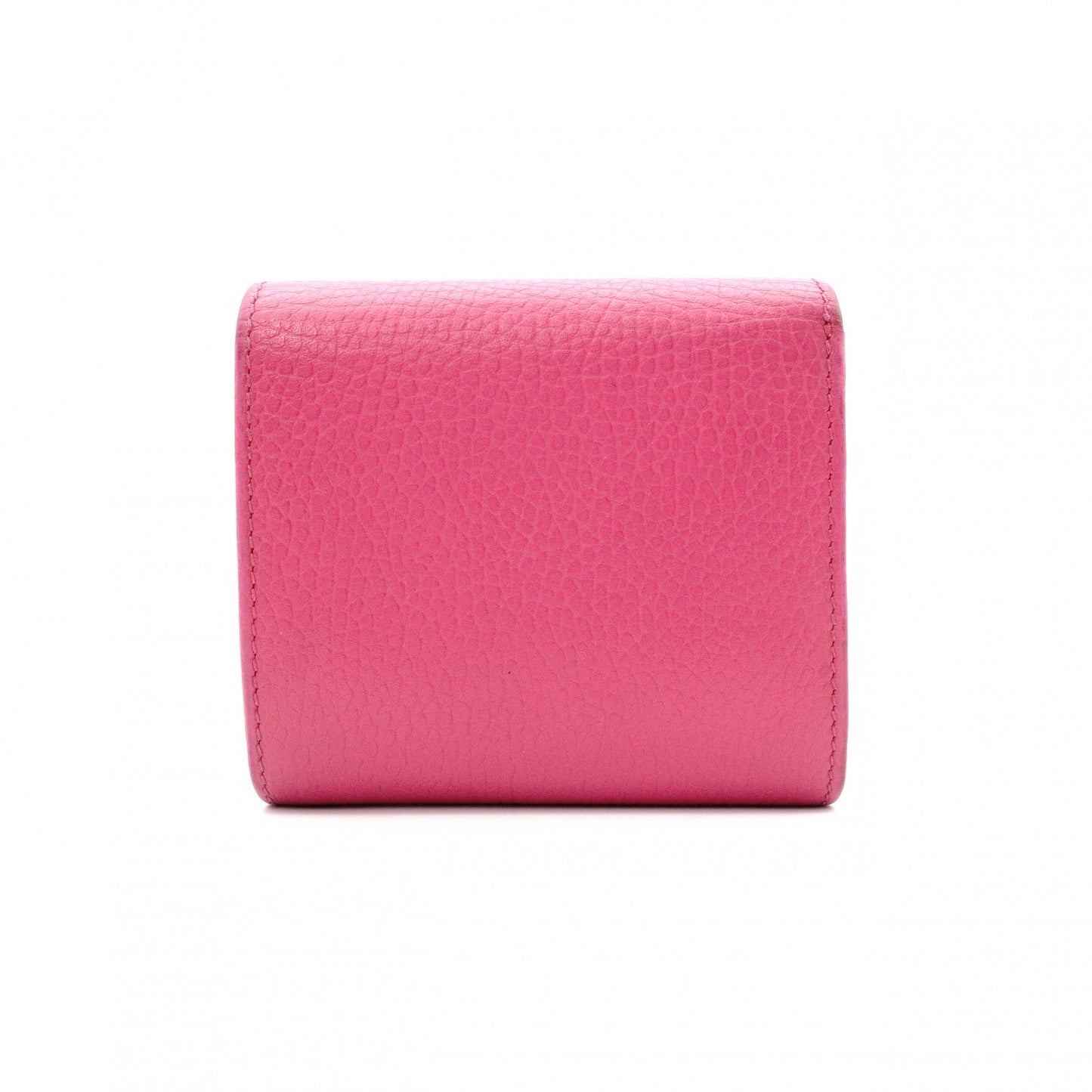 GUCCI GG Marmont Bifold Wallet, Leather, Pink, Gold Hardware