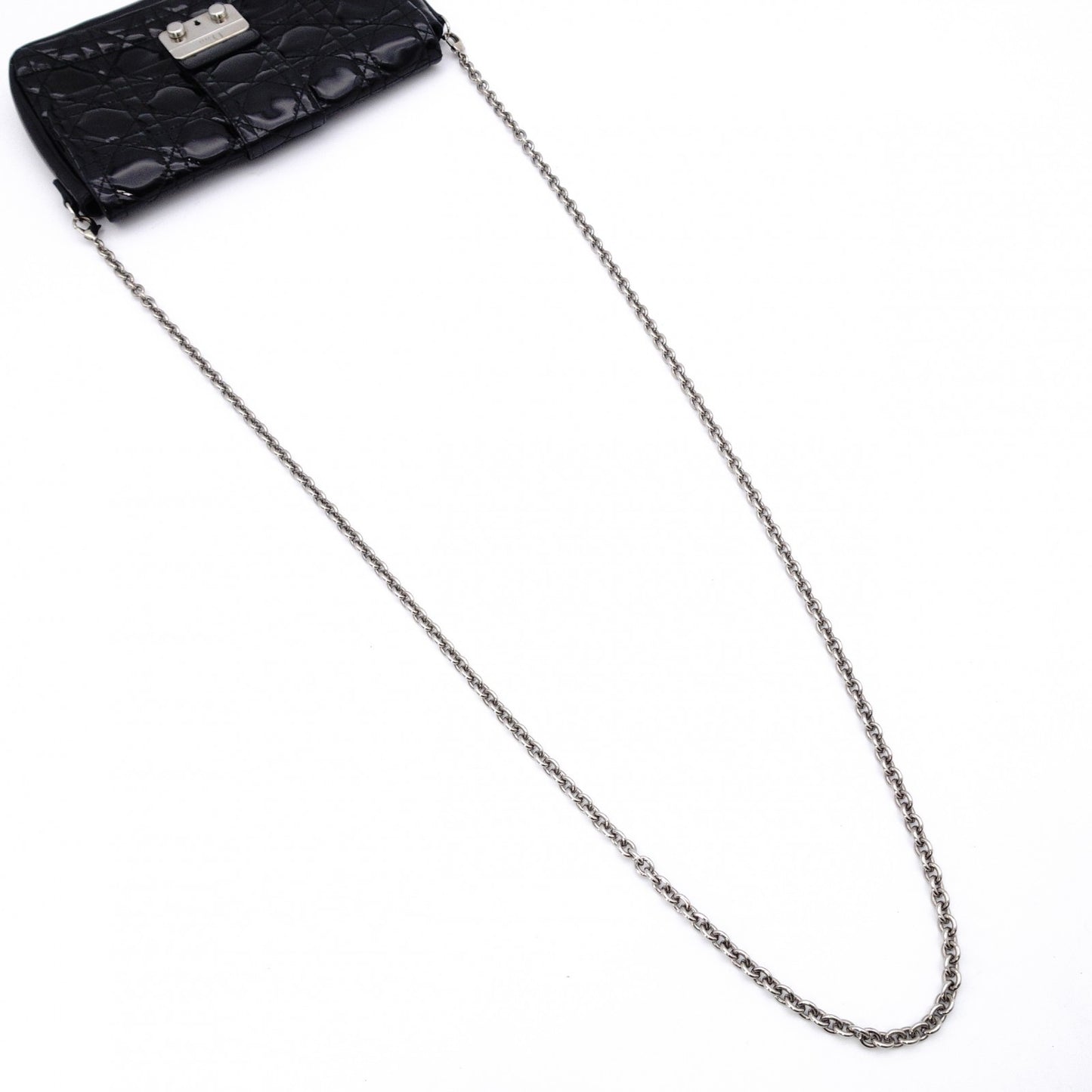 Christian Dior Lady Dior New Lock Wallet Chain Black