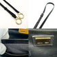 FENDI Mini Peekaboo Handbag Black Leather 2-Way Crossbody Black Gold Hardware 7-10-1013