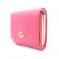 GUCCI GG Marmont Bifold Wallet, Leather, Pink, Gold Hardware