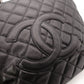 CHANEL GST Matelassé Caviar Skin Shoulder Bag, Tote Bag, Leather, Black, Gold Hardware