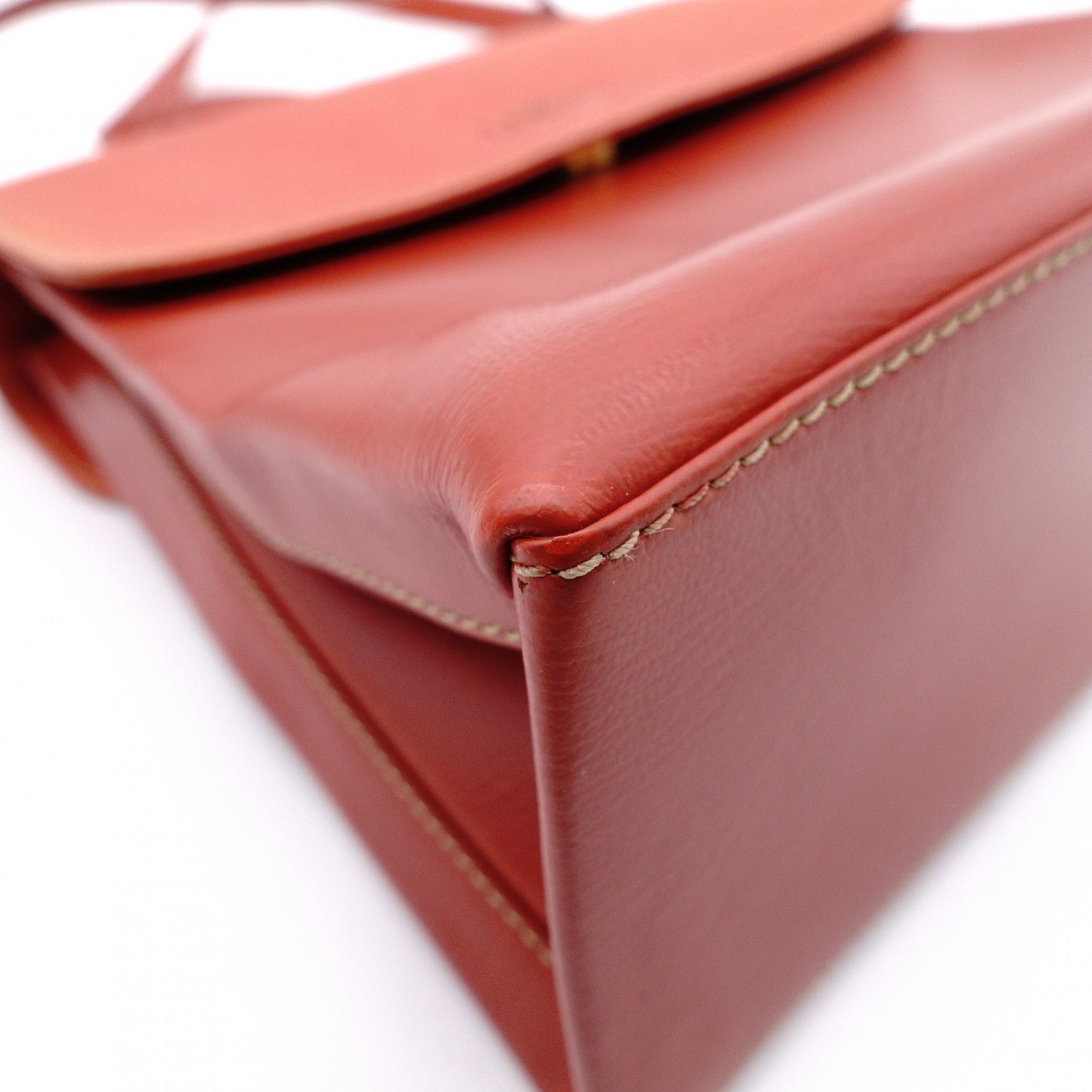 LOEWE Velasquez Handbag Leather Orange 2-Way