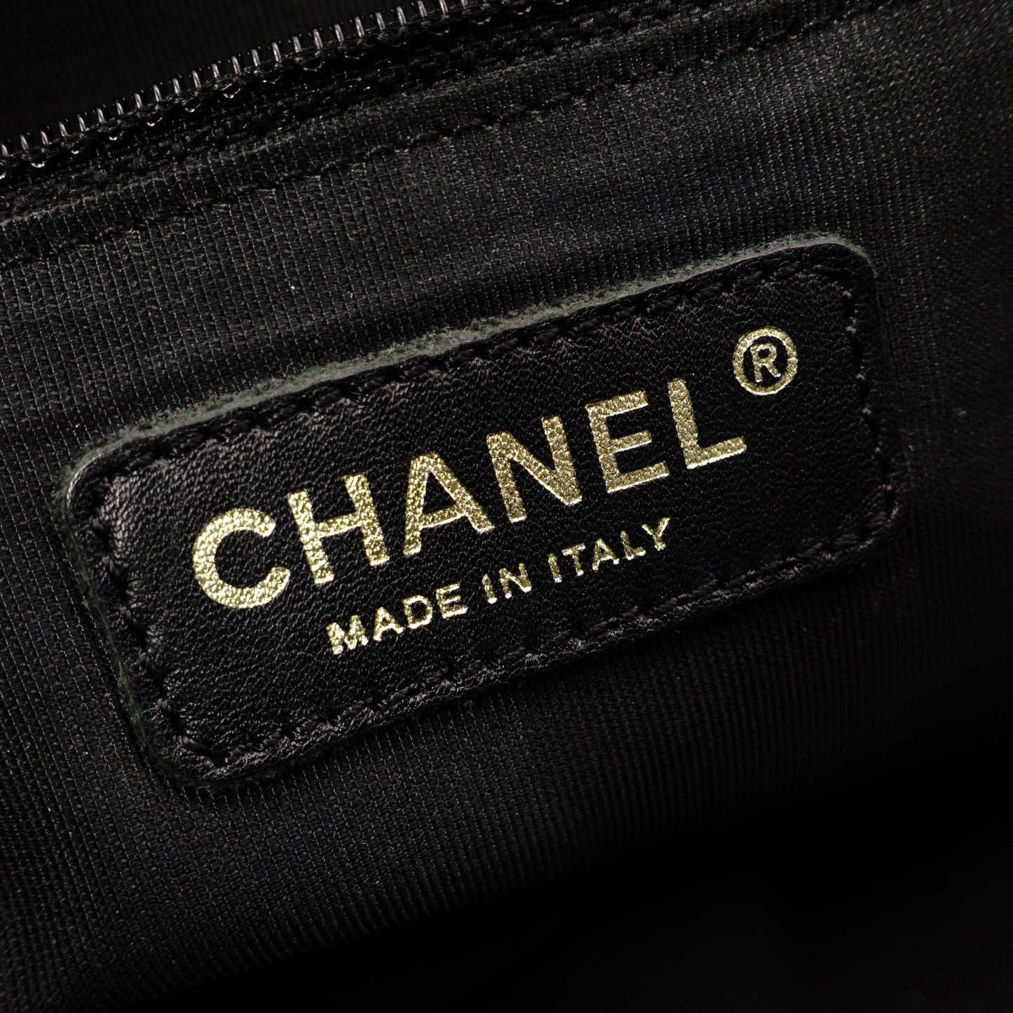 CHANEL GST Matelassé Caviar Skin Shoulder Bag, Tote Bag, Leather, Black, Gold Hardware