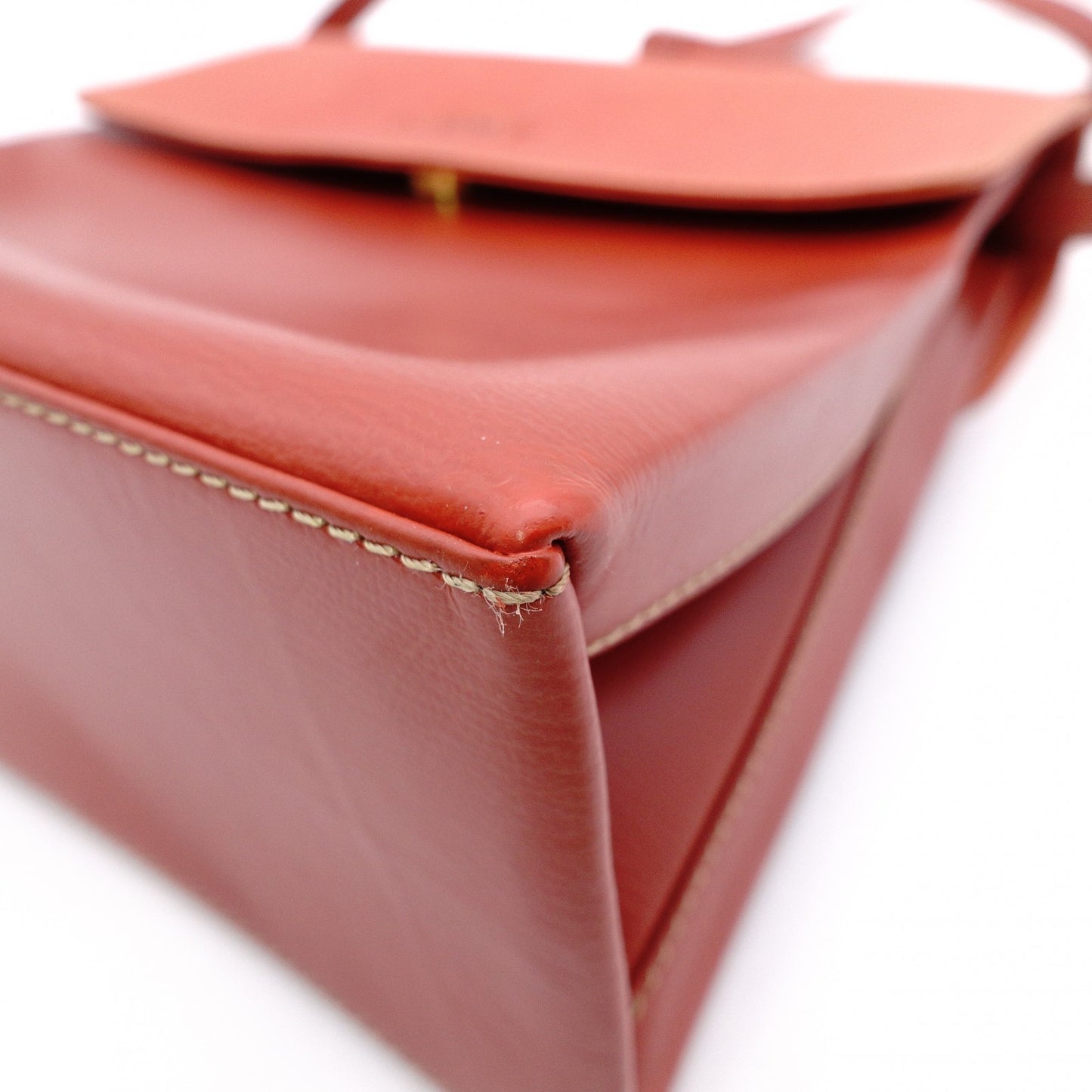LOEWE Velasquez Handbag Leather Orange 2-Way