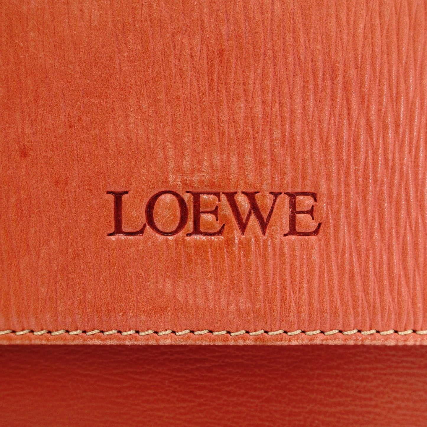 LOEWE Velasquez Handbag Leather Orange 2-Way
