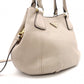 PRADA Vittello Dino Handbag, 2-Way, Leather, Beige, Women's