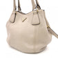 PRADA Vittello Dino Handbag, 2-Way, Leather, Beige, Women's